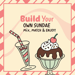  Ice Cream Sundae Special Offer Poster