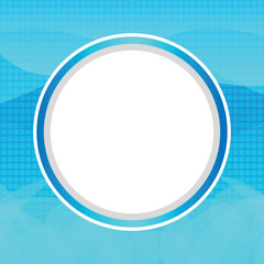 A blue and white circle with no text. The blue and white color scheme gives a sense of calmness and serenity