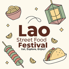  Lao Street Food Festival Poster