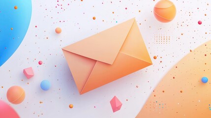 Email invitation background with a bright banner and minimalistic design.