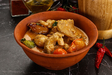 Thai Tom yum soup with chicken