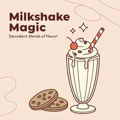 Specialty Milkshakes with Toppings Poster