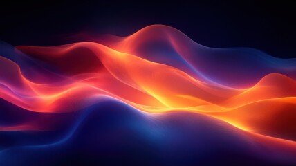 Obraz premium Vibrant Abstract Waves of Light in Dynamic Flowing Motion