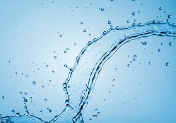 Blue water splash