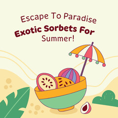  Tropical Sorbet Bowls Poster