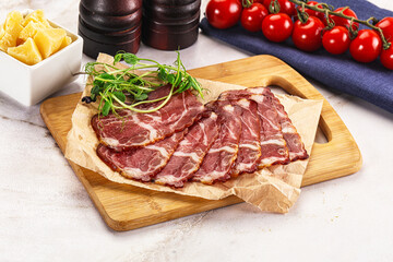 Italian pork sausage - prosciutto crudo