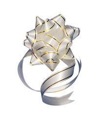 elegant white bow for gift wrapping