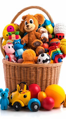 Obraz premium Colorful Toy Basket Illustration