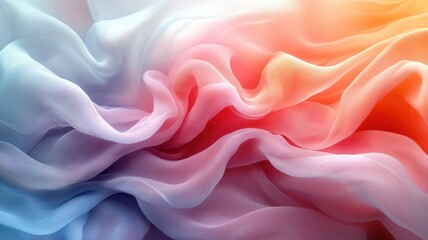 Fototapeta premium Soft Flowing Fabric in Gentle Pastel Colors for Elegant Backgrounds