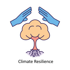 Vector icon for Eco-Protection. Highlights care for nature and environmental stability.