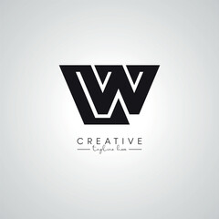 LW WL Letter Modern Artistic Alphabet Logo Design. Initial Based Vector Template.