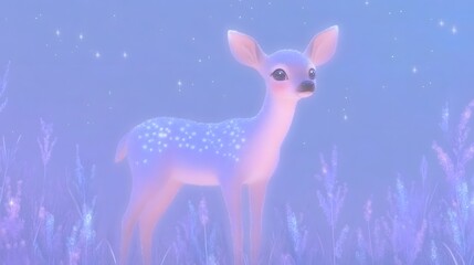 A timid and graceful deer delicately stepping through the lush woodland undergrowth exploring its natural habitat with caution and elegance