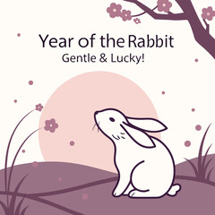  Year of the Rabbit – Peace & Luck Poster