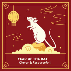  Year of the Rat – Prosperity & Intelligence Poster