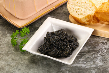 Luxury delicous strugeon black caviar