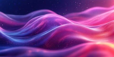 Abstract Colorful Waves: A Digital Dreamscape