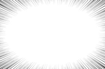 集中線（背景透過）ベクターイラスト 漫画 