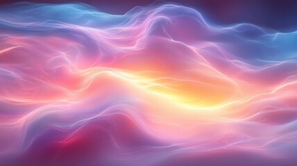Obraz premium Ethereal Colorful Flowing Abstract Background with Gentle Waves