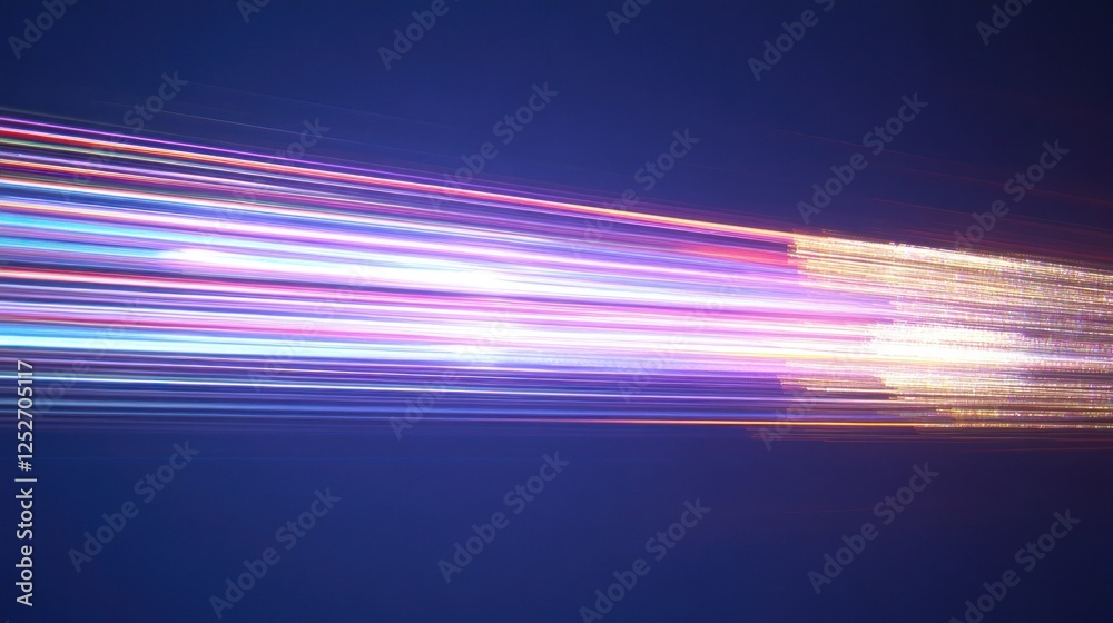 Poster fast digital data stream, glowing, abstract background, network speed, tech presentation