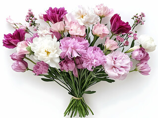 Fototapeta premium Lovely Purple Pink Flower Bouquet Illustration
