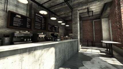 Industrial Chic Coffee Shop Interior Design: A Modern Loft Cafe