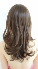Naklejka premium Wavy Brown Hair Illustration