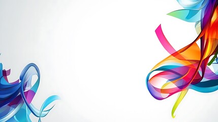 Abstract colorful dynamic flowing ribbons background. Possible use Graphic design, digital art