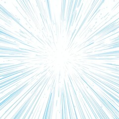 Obraz premium Light speed, blue streaks, white background, motion blur, website design