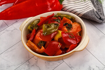 Marinated bell pepper paprika snack