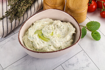 Greek feta dip with oil