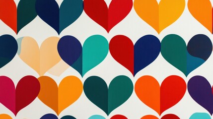 Colorful heart pattern background for Valentine's Day (1)