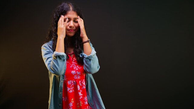 Woman feeling drained out wanting to relax