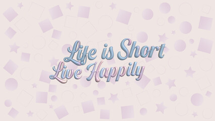 Peaceful 3d design on a happy background pattern