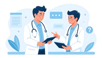 Fototapeta premium Heartwarming moments of doctor-patient communication