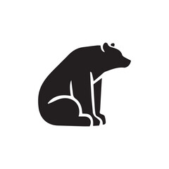 Obraz premium black bear silhouette