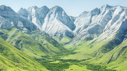 Obraz premium Majestic Mountain Valley Landscape Photo