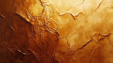 Fototapeta premium Golden Cracked Surface Texture, Luxury Background