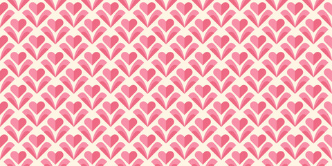Lovely Pink Hearts Pattern Design:  A Seamless Background of Interlocking Hearts. perfect for wallpaper, wrapping paper, wedding decorations and fabrics