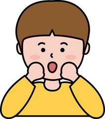 Obraz premium 큰 소리 외치는 아이