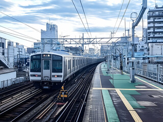 Obraz premium City Commuter Train Illustration