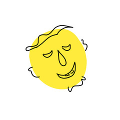 cartoon character face icon