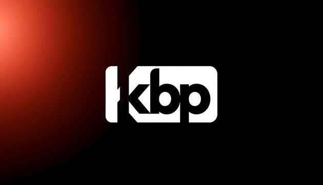 Black And White KBP Logo Design Graphic