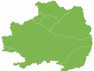 Obraz premium Green Regional Map Illustration