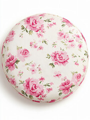 Vintage pink floral badge ornate decorative medallion soft blush delicate romantic antique baroque crest intricate pastel beauty coquette design stylish classic fancy rose pale charm regal lavish