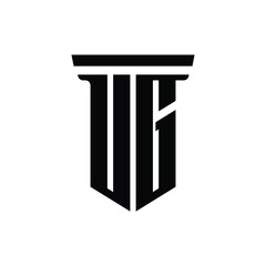 UG monogram logo design letter text name symbol monochrome logotype alphabet character simple logo