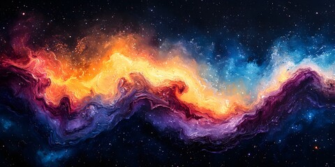 iridescent rainbow galaxy space swirl trippy artwork abstract background