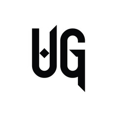 UG monogram logo design letter text name symbol monochrome logotype alphabet character simple logo