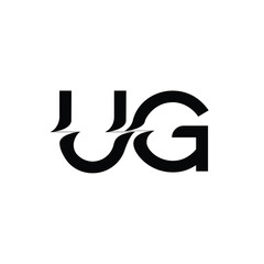 UG monogram logo design letter text name symbol monochrome logotype alphabet character simple logo