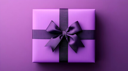 Purple Gift Box 3D Render