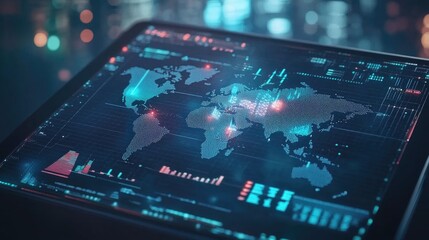 Global Network Data Visualization on Digital Tablet